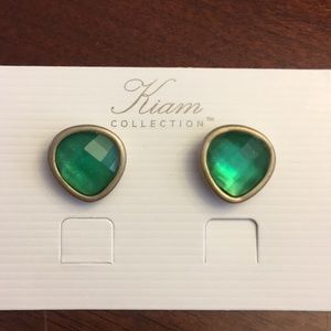 Lia Sophia Green and Gold Earrings
